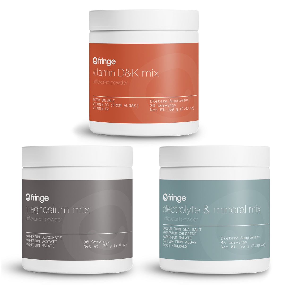 Fringe Essentials Supplement Bundle  - Unflavored  Powders